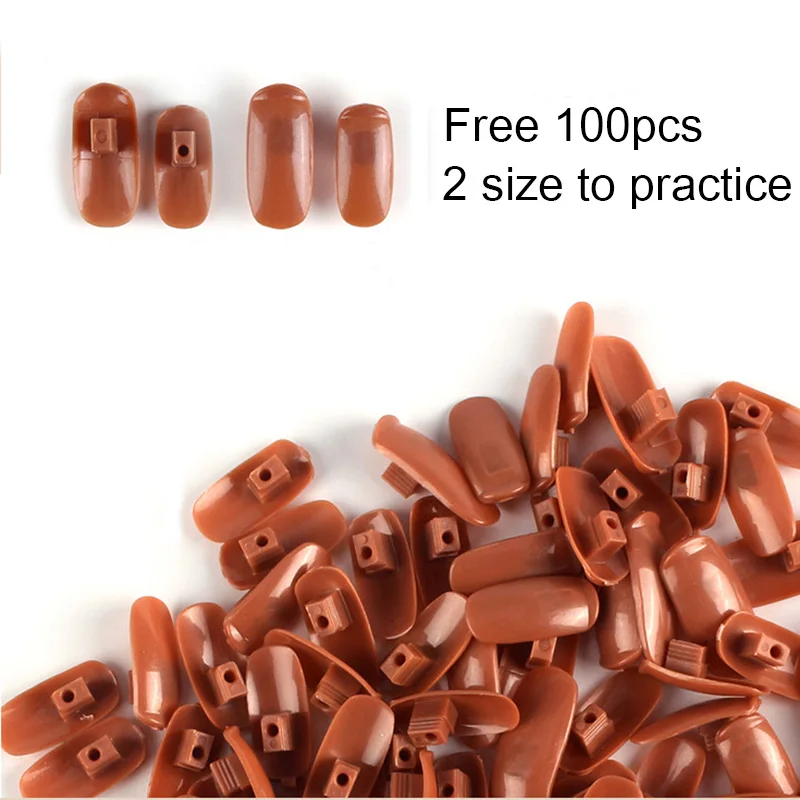 Nail Art Practice Equipment with 100pcs False Nails Adjustable Flexible Manicure Training Prosthetic Hand Nail Art False Hand nail art tools nail manicure tools nail manicure accessories