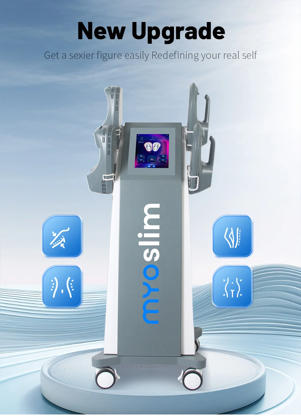 【業務用】MyoSlim EMS痩身機器 サロン用 ボディスカルプト電磁波パレス 2025 myoslim Body Shaping Massage Fat Removal Body Sculpt Salon