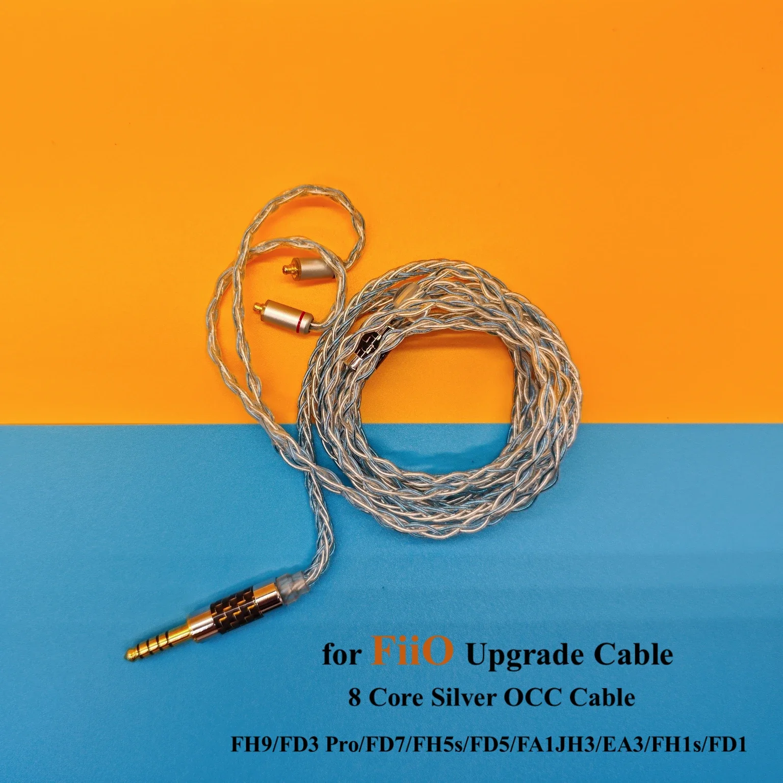 Кабель для наушников FiiO с серебряным покрытием, FH9, FD3 Pro, FD7, FH5s, FD5, FA1, JH3, EA3, FH1s, FD1, 8-ядерный обновленный, OCC, 4,4 мм баланс 2