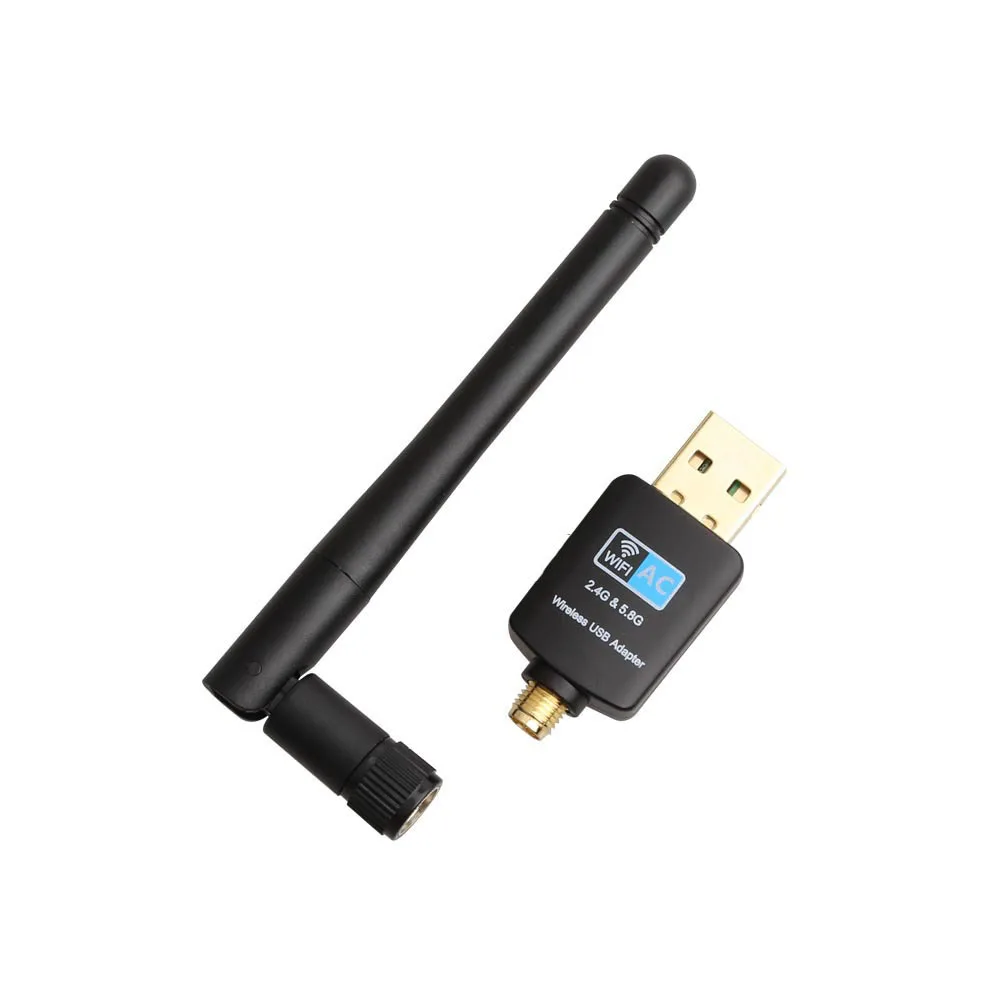 USB 와이파이 리시버 무선 네트워크 카드, USB 와이파이 어댑터, 고속 안테나 와이파이 어댑터, 600Mbps, 5.8GHz + 2.4GHz