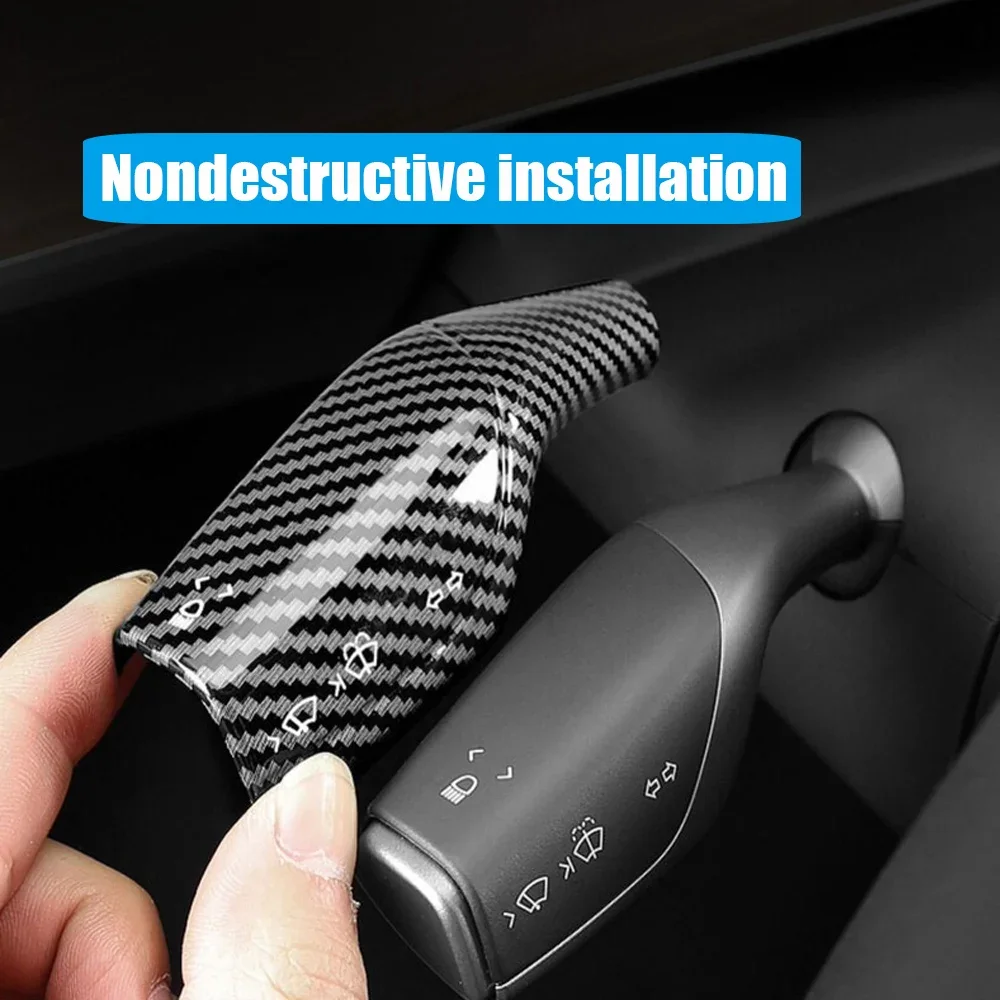 

Car Accessories For Tesla Model 3 Y Gear Shift Cover Steering Lever Handle Protection Shifter Shell Shift Knob Cover