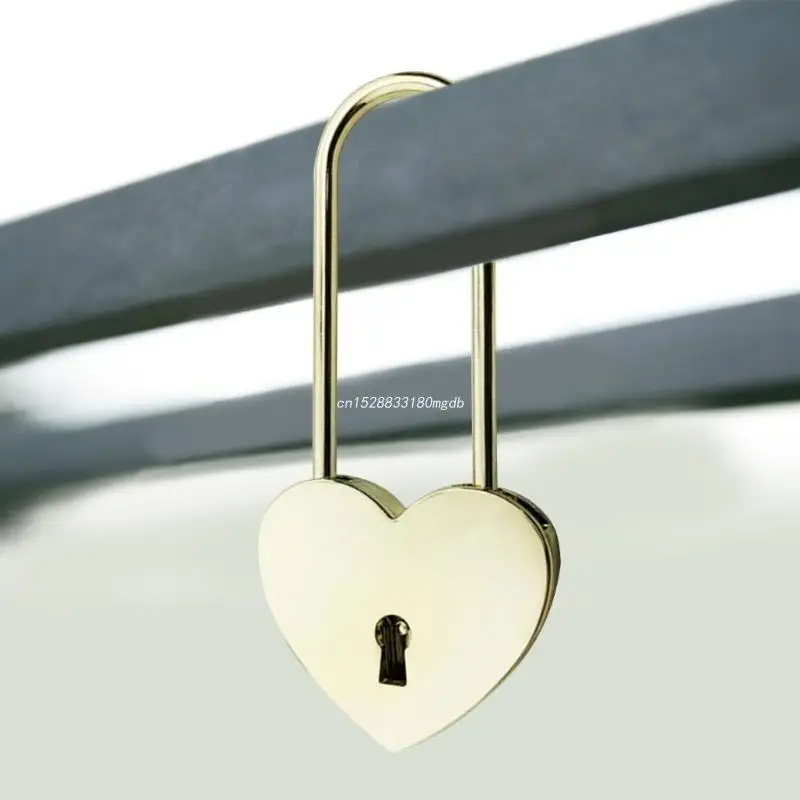 Vintage Heart Lock Key Charm Bracelet Padlock Sweetheart 