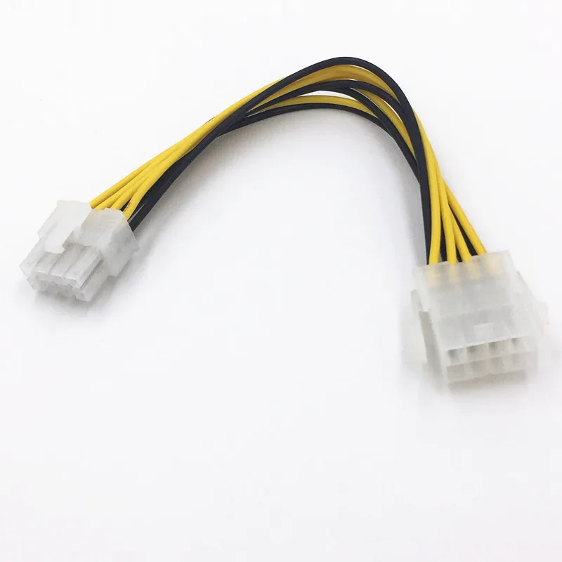 8Pin Male to Female CPU Motherboard Power Supply Cable Extension Cord Connector 8 pin male to female cable Computer Accessories