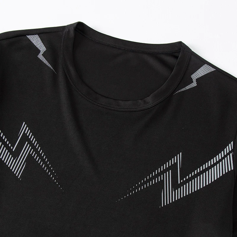 2 قطع الرجال السود البرق التجفيف السريع فضفاض بدلة...