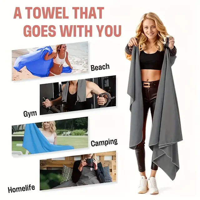 Quick Dry Beach Towels, Microfiber Travel Towel for Beach Hiking Gym Yoga Travel Sports Swimming Camping 6