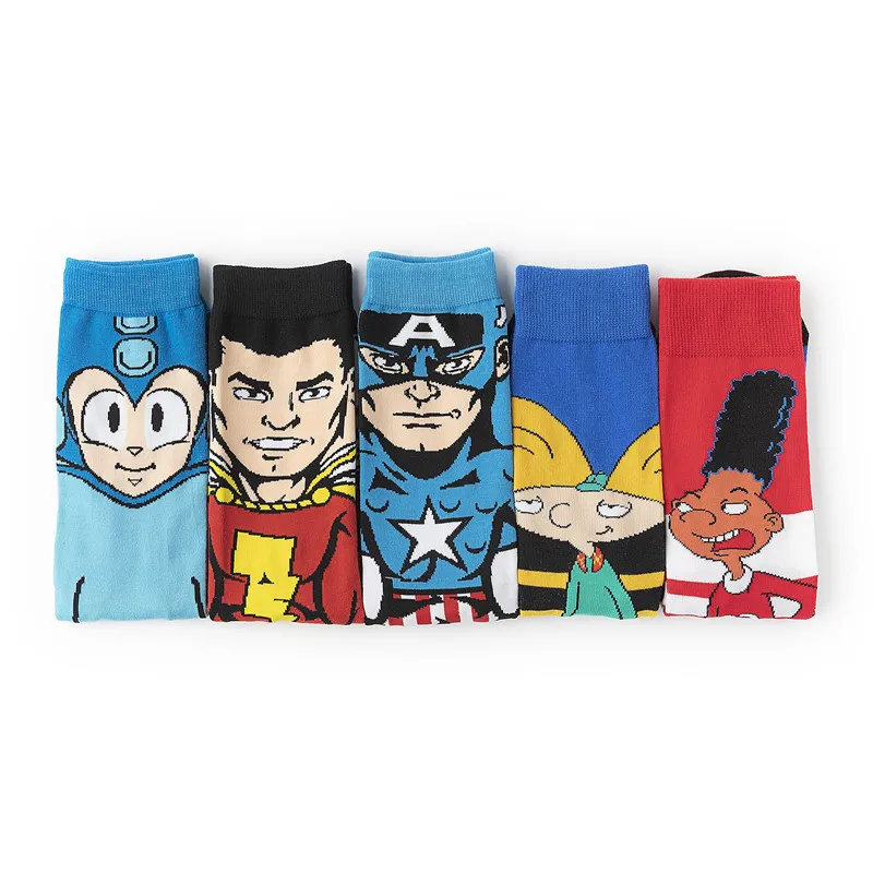 Anime Funny Socks Cosplay Superhero Cotton Cartoon Personality Socks Trend Stockings Adult Comics Party