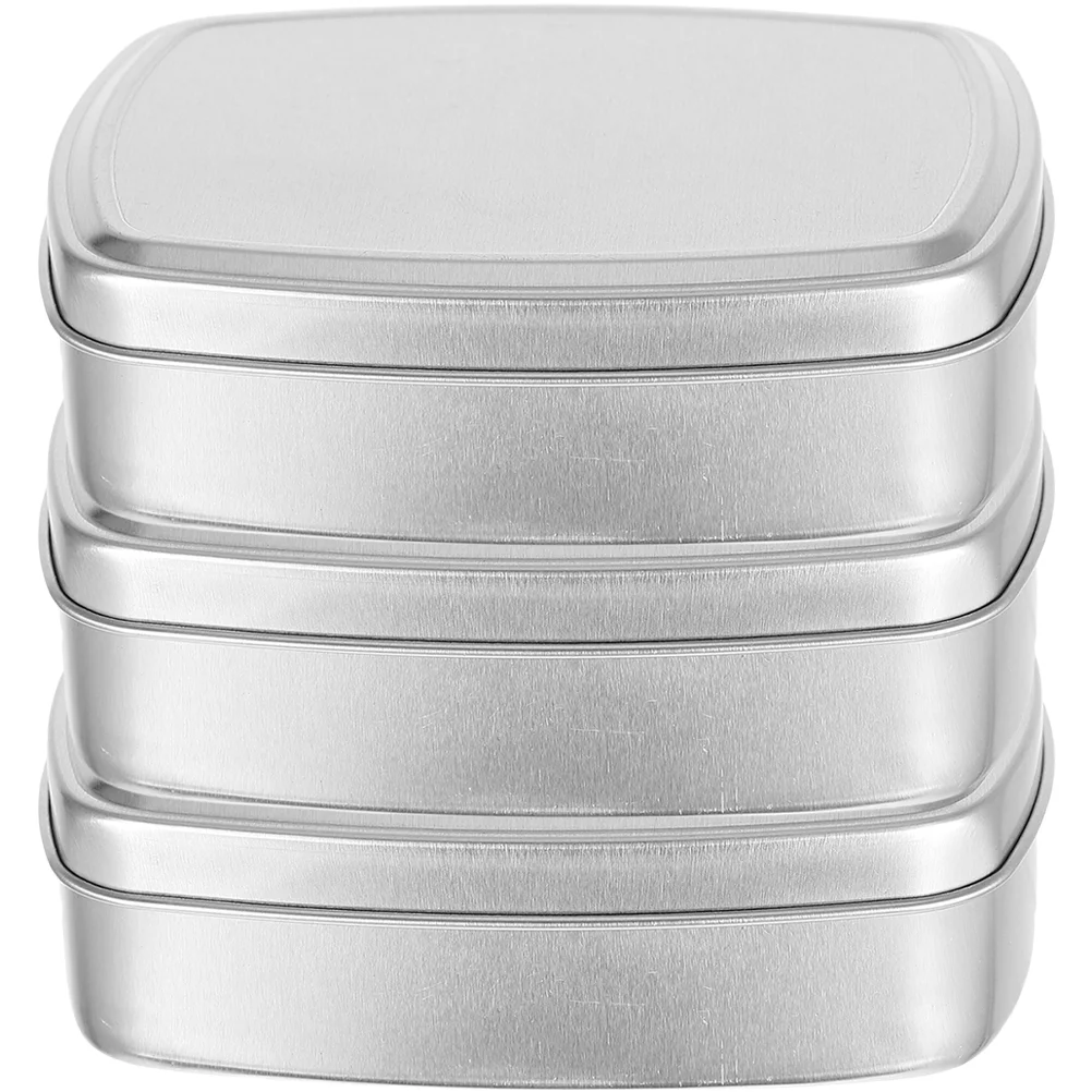 

98*72*28mm Home Organizer Case Box With Lid Aluminum Can Aluminum Tins Sweets Candies Cases Soap Storage Cans Storage Case