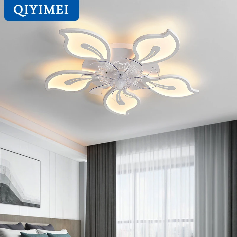 Ceiling Fan Lights For Living Children's Bedroom Dining Room Fixture Indoor Lighting Remote Control Dimmable Lamps Lustres