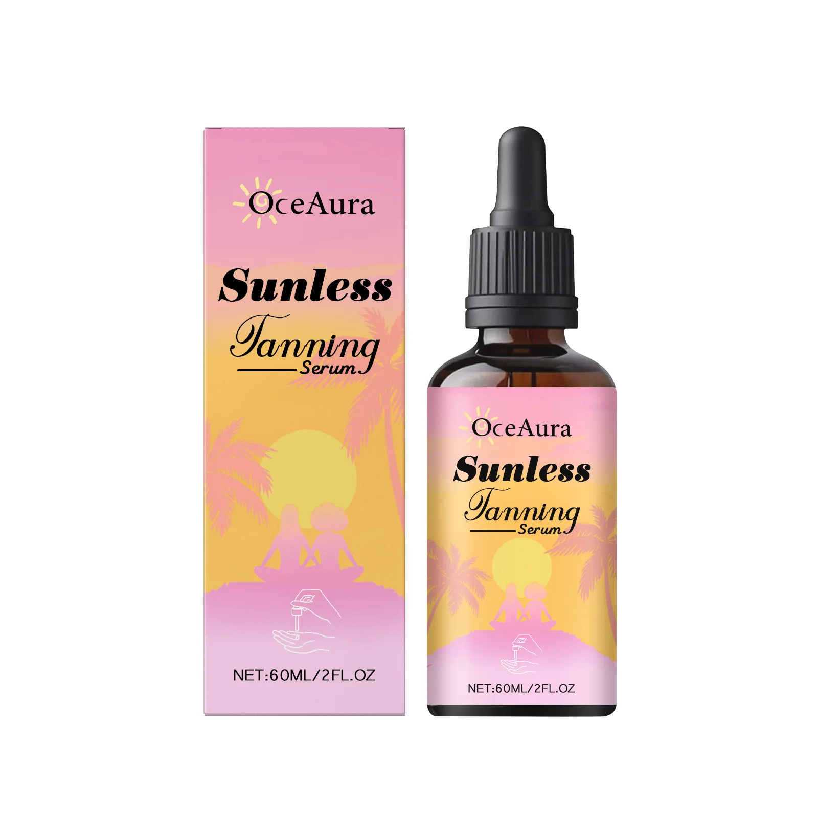 Tanning Oil Tanned Intensifier Faster Darker Sun Tan Skin Moisturizing Hydrated Gradual Glow Self Color Correcting Tanning Drops