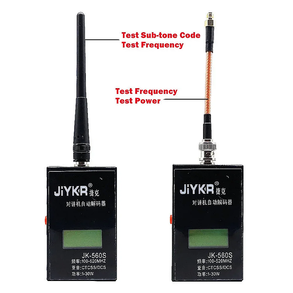 JK-560S Frequency Counter Detector Reader 1-30W 100-520mHz CTCSS/DCS Meter 560S Power Measurement Transmission Connector