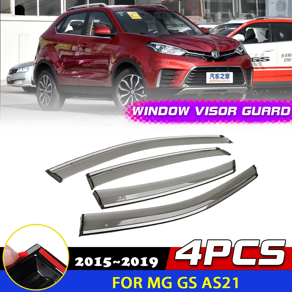 

4PCS Car Windows Visor for MG GS AS21 2015~2019 2016 2017 2018 Awnings Rain Eyebrow Guard Cover Deflector Sticker Accessories