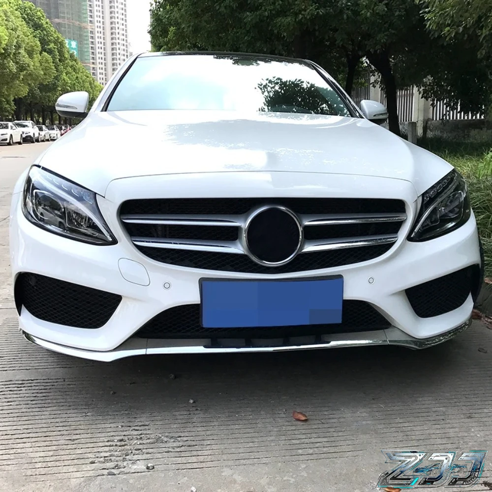 벤츠 C-클래스 W205 C205 2015-2018 AMG용 자동차 프론트 범퍼 립 스플리터, 사이드 윙 카나드, 프론트 에어 벤트 윈드 나이프