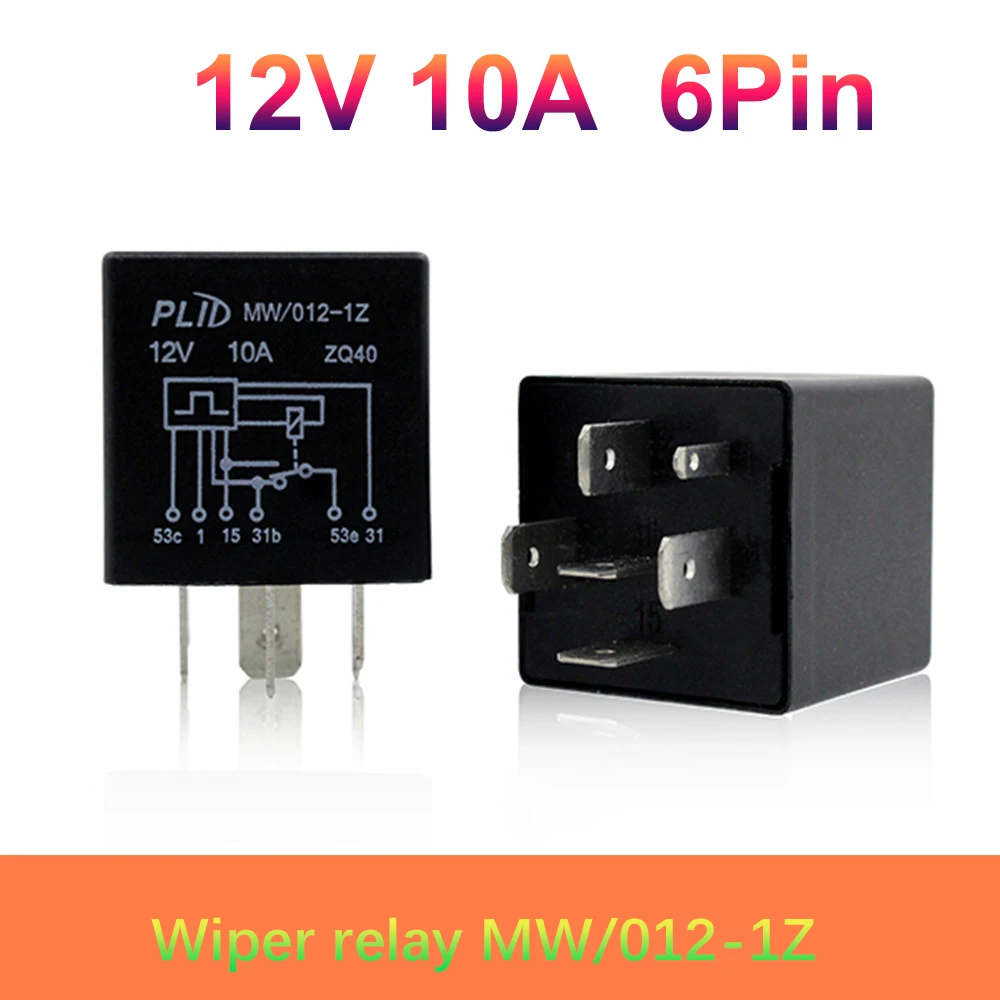 1pc 6pin mw/012-1z Wischer relais inter mit tierende 12V Auto-Kfz-Relais -  AliExpress