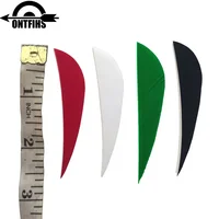 50PCS  2.5 Inch Archery Fletches Water Drop Arrow Feather Parabolic Fletching Arrow Feathers for Hunting 2