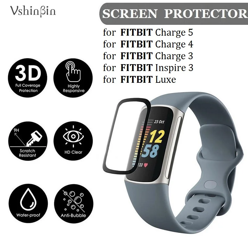 100個3D湾曲したソフトスクリーンプロテクターfitbit充電5/4/3スマート腕時計fitbit鼓舞3/ラックス/フルカバー保護フィルム  Aliexpress