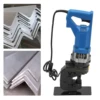 1800W Punching Machine Electric Hydraulic Metal Hole Puncher 5 Set Dies for Iron Copper Aluminum Plate Angle Steel 1