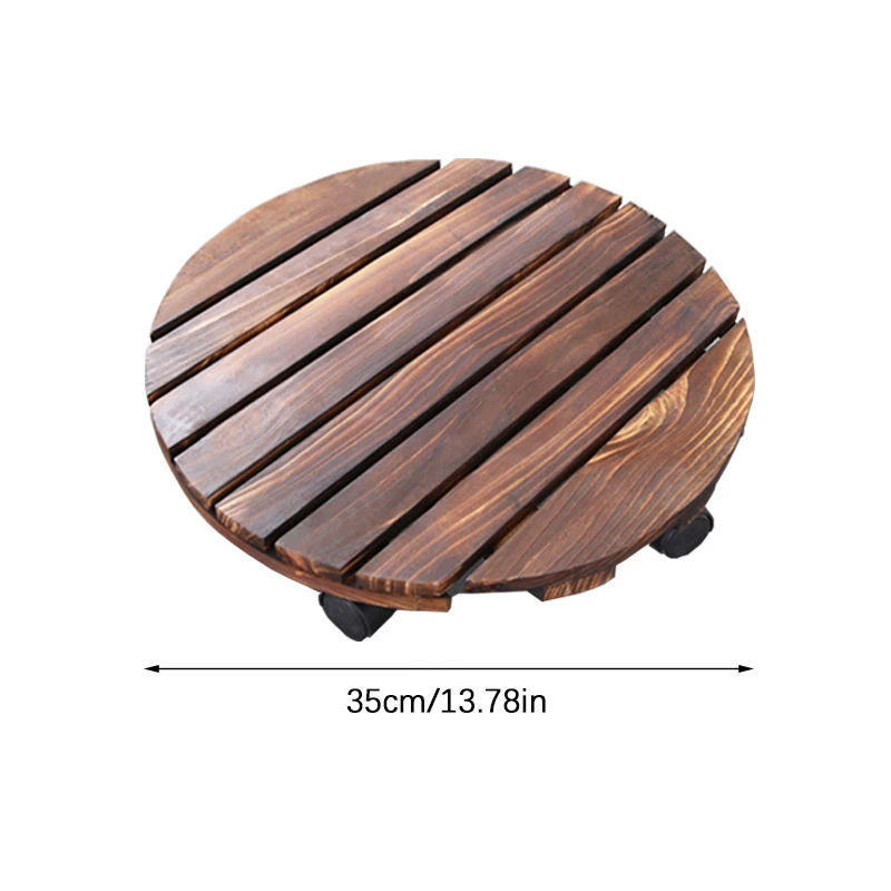 עגלת צמחים עם גלגלים, מעמד צמחים כבד, גלגלים מתכתיים עגולים נעים לשימוש בחוץ/פנים