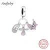 Fit Original Bracelet 925 Sterling Silver Baby Carriage and Bottle Nipple Dangle Charm Bead Necklace Bangle Jewelry Berloque 6