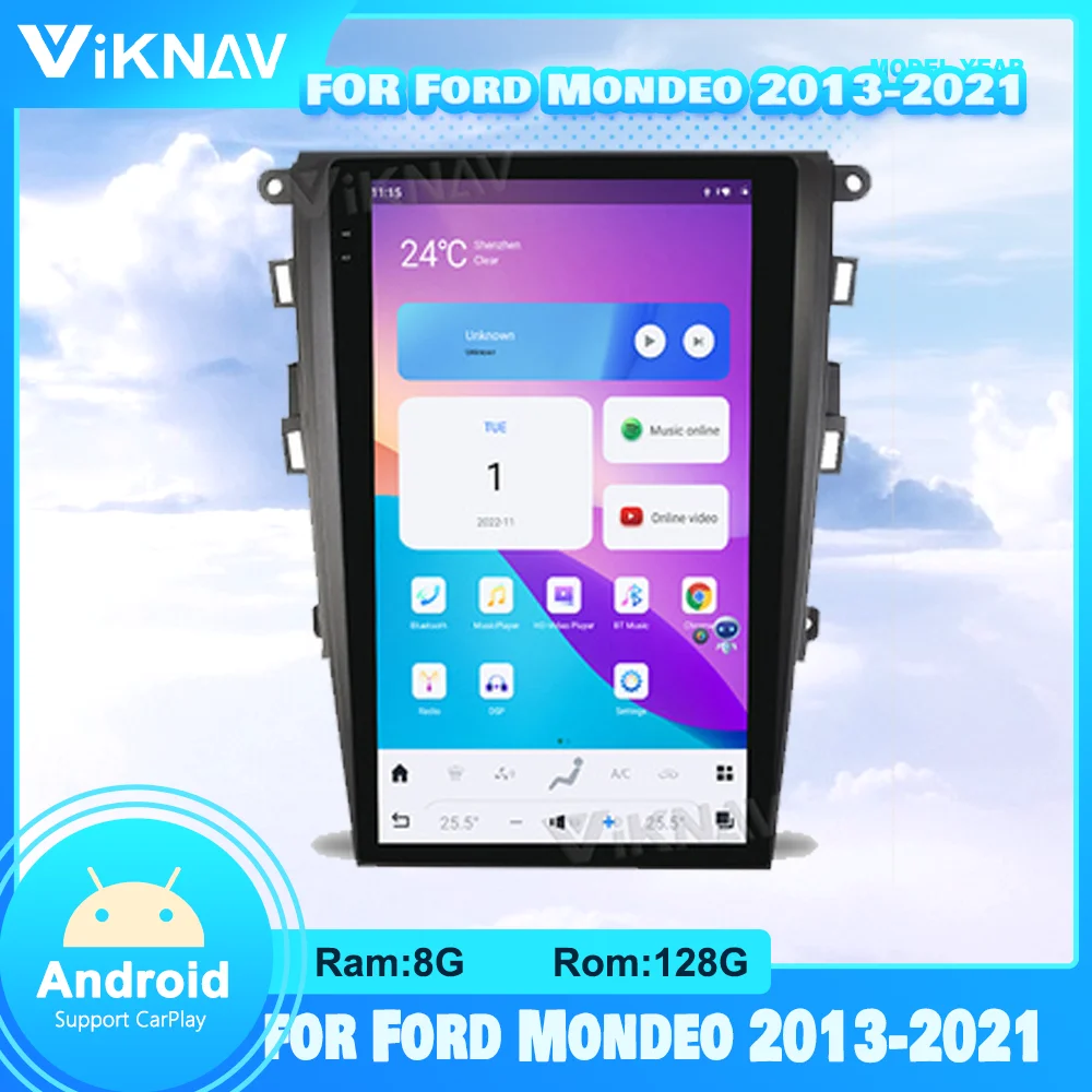 Radio De Coche Con Pantalla T Ctil Estilo Tesla Unidad Principal Gps