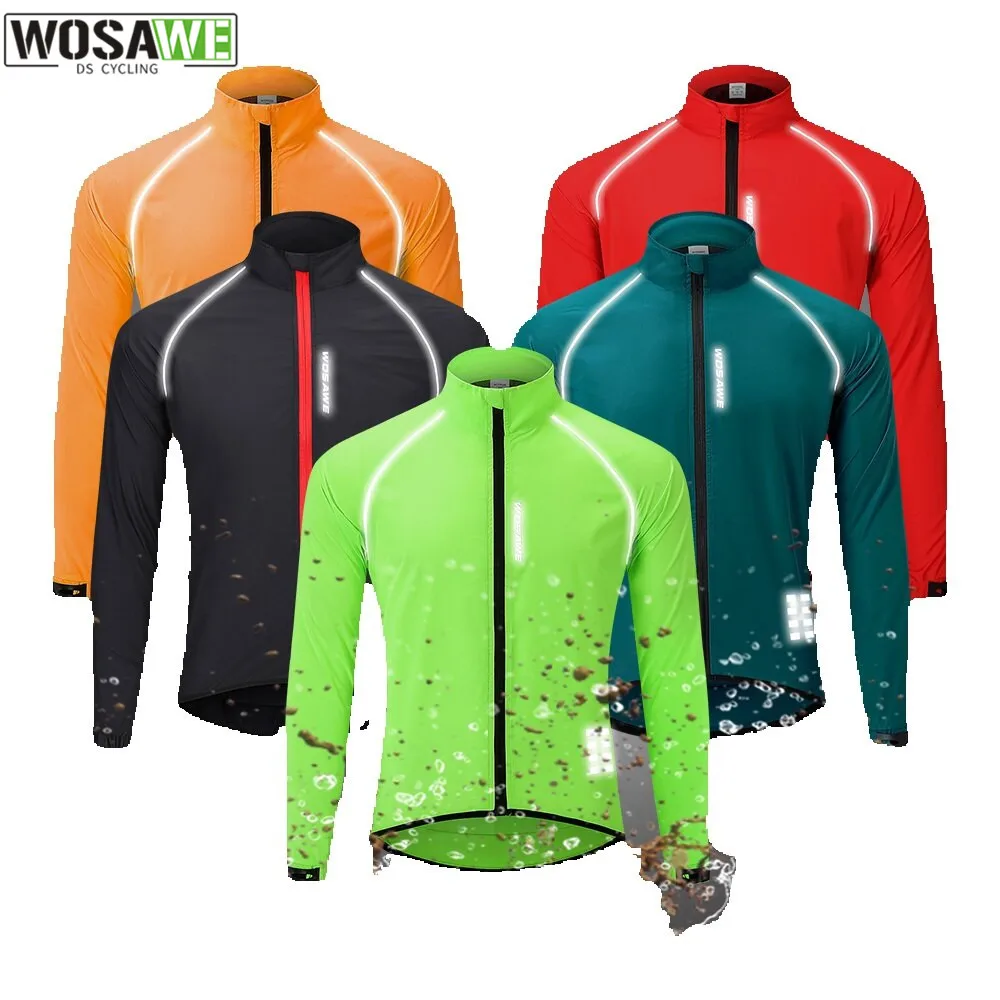 WOSAWE Waterproof Cycling Windbreaker Ultralight MTB Bicycle Bike Rain Jacket Raincoat Outdoor Sport Windproof Cycle Clothing cycling jacket,cycling clothes