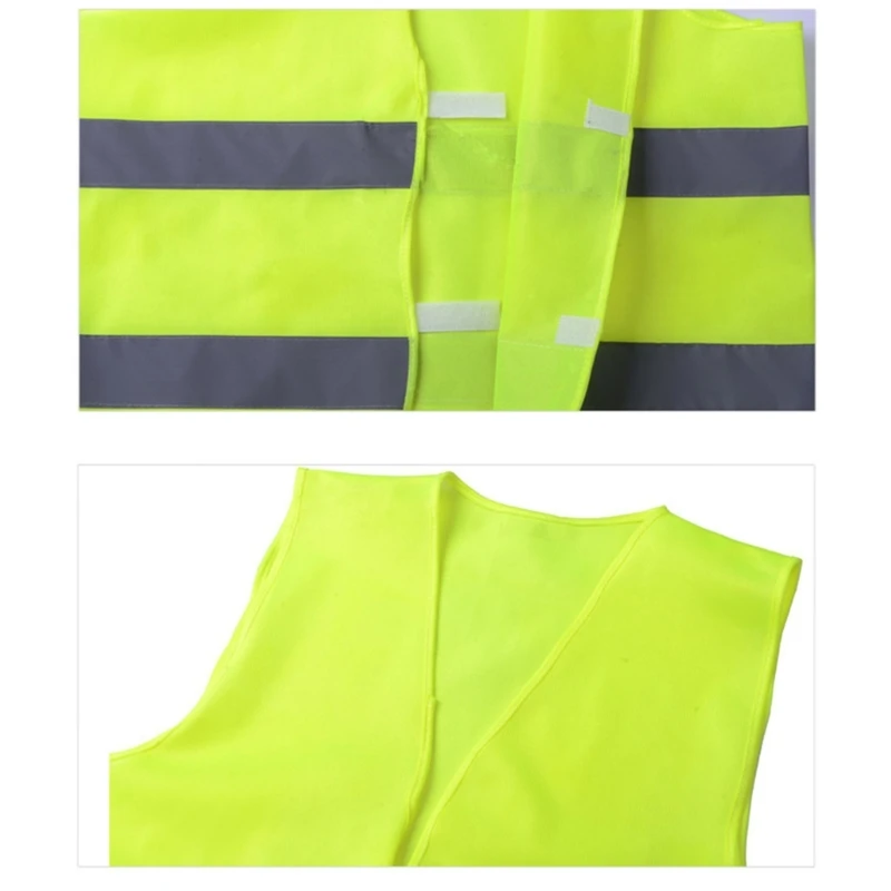 High Visibility Vest Workers Safety Vest Yellow Universal Mesh F19A