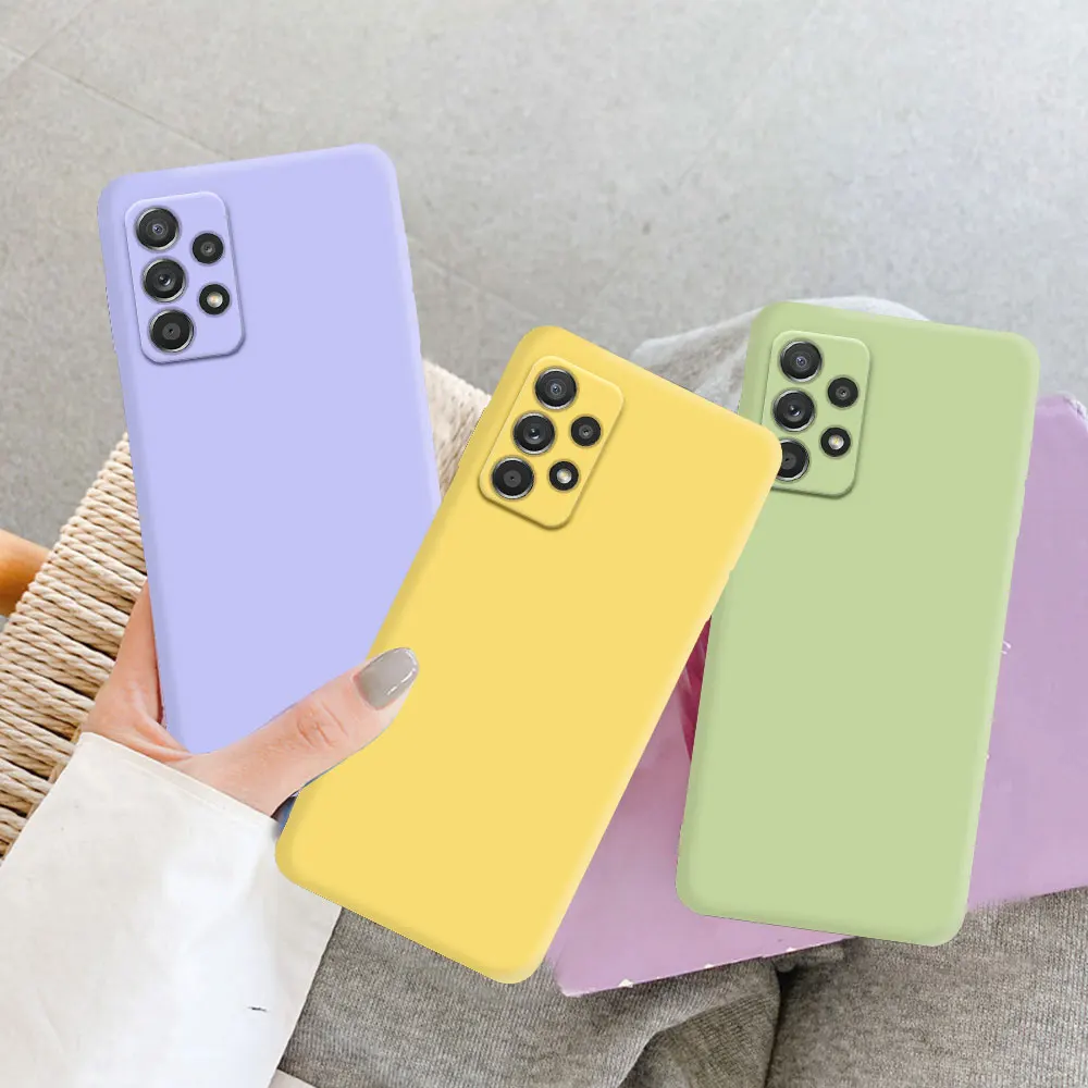 Liquid Silicone Soft Case for Samsung Galaxy A52 A72 A13 A23 A33 A53 A73 A04 A04S A04E A14 A24 A34 A54 A22 A32 5G Cover Fundas