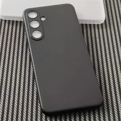 Frosted Ultra Slim Matte TPU Gel Phone Case for Galaxy S24 Plus (Black)