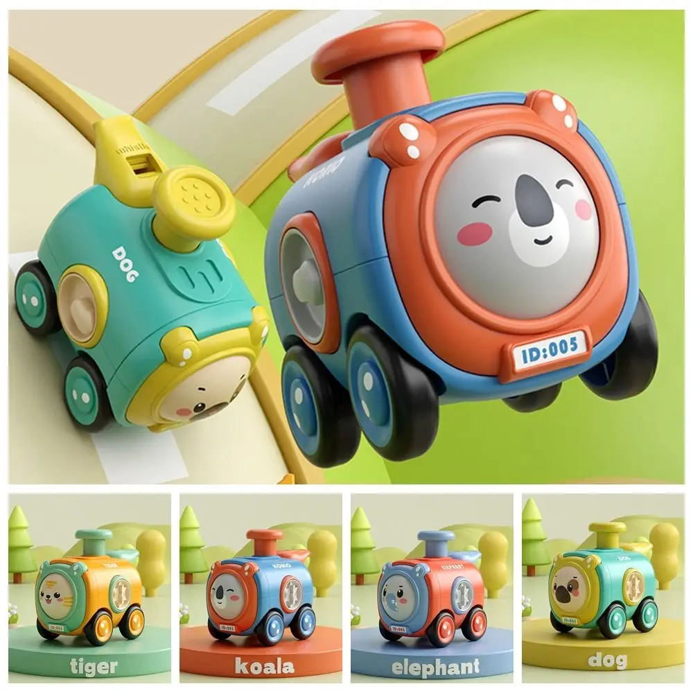 

Cartoon Car Press To Change Face Whistle Train Crash Resistant Press and Run Inertia Toy Car Colorful Color Cognition