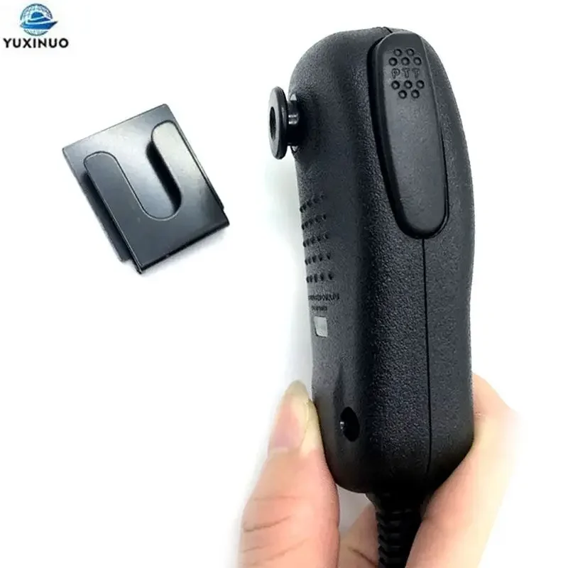 

Universal Handheld PTT Mic Speaker Microphone Hang Up Metal Clip Stick Back Holder For Motorola Baofeng Yaesu Kenwood ICOM Radio