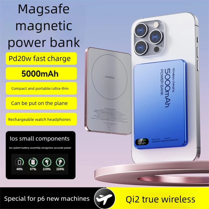 Xiaomi 10000mAh Ultra-Thin Magnetic Power Bank PD20W Wireless Super Fast Charging External Battery for iPhone Huawei Samsung 3