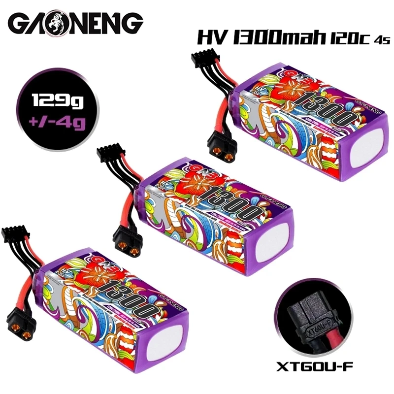 

MAX 1300mAh GNB 4s 15.2v 120c/240 Lipo Battery For RC Helicopter Quadcopter FPV Racing Drone Spare Parts HV 15.2v Battery 3Pcs