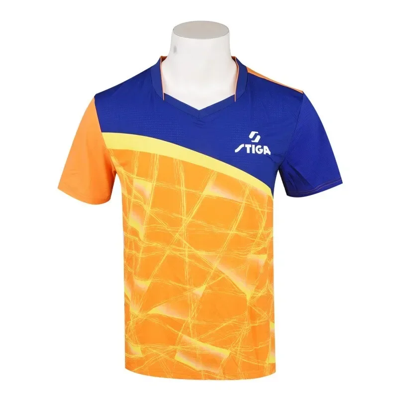 Stiga T Shirts Table Tennis Clothes Men Women Clothing T-shirt Short Sleeve Shirt Ping Pong Jersey Sport Jersey