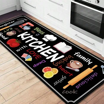 Printed Kitchen Floor Mat Set 1