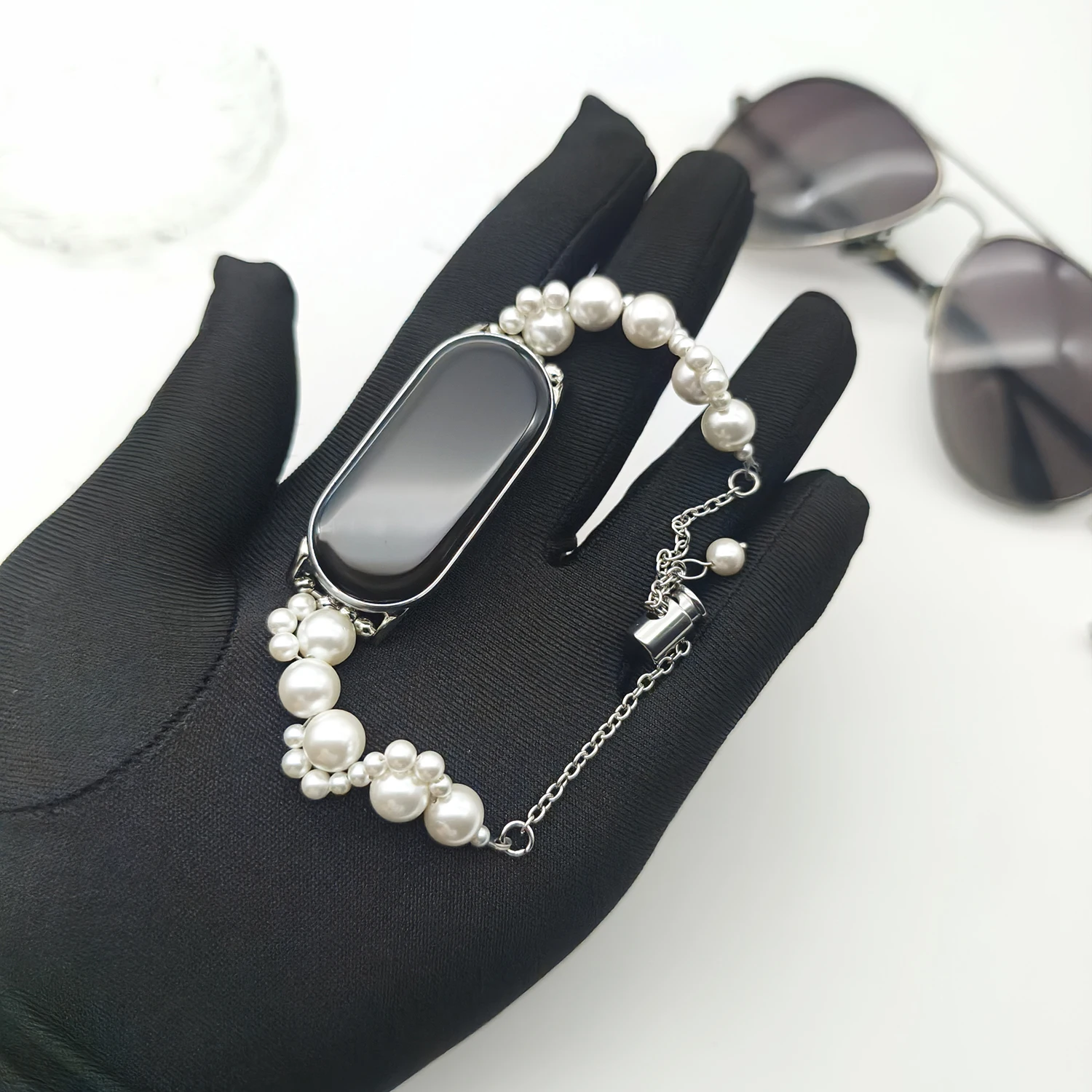 Funkelndes Diamant-Perlenarmband für Xiaomi Band 10 8/9 Pro Mädchenarmband für Huawei Band 8/9/10 für Redmi Watch 4/5 – Detail 9