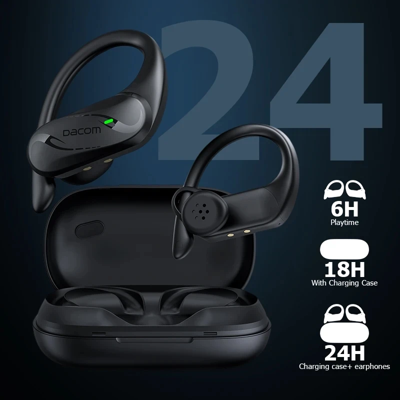 Dacom BONE BUTS X1 骨伝導イヤホン 本体 ブラック 未使用品♡ Original Dacom Bonebuds X1 True Wireless Bone Conduction