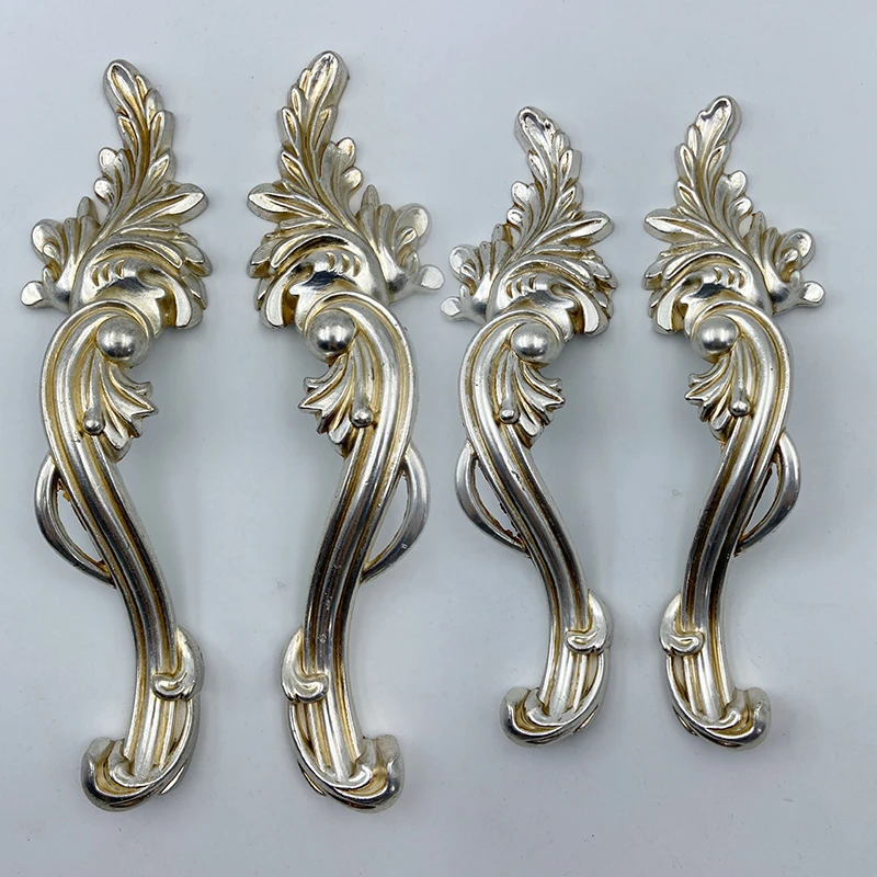 2PCS Shabby Chic Dresser Drawer Pulls Handles Antique Silver French Country  Kitchen Cabinet Handle CC 96mm 128mm - AliExpress