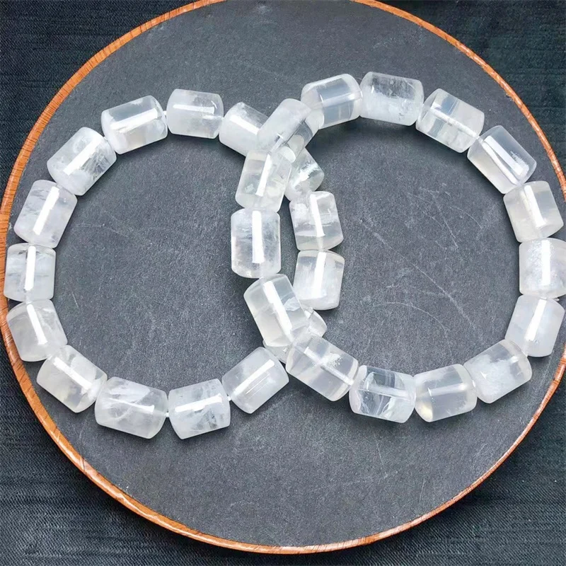 

Natural Snowflake Phantom Quartz Bracelet Women Sweet Reiki Healing Energy Strand Bangles Jewelry Gift 1PCS 10X13MM