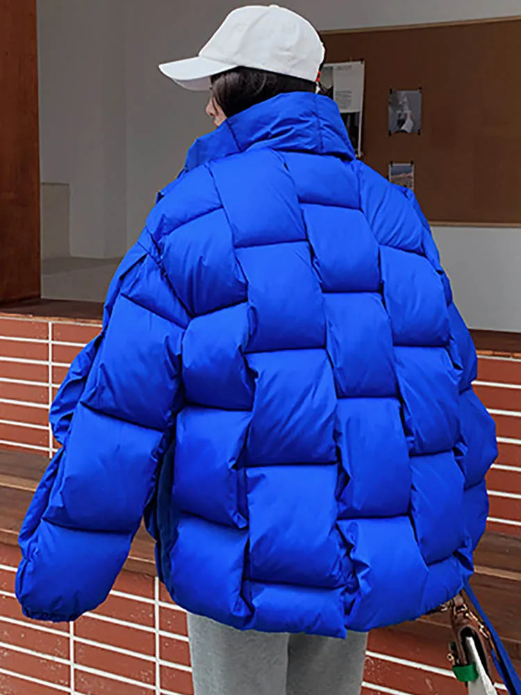 

Women's Winter Coat Thick Warm Casual Puffer Parkas Female Fashion Loose Cotton Short Padded Zipper Winter Jacket for Women