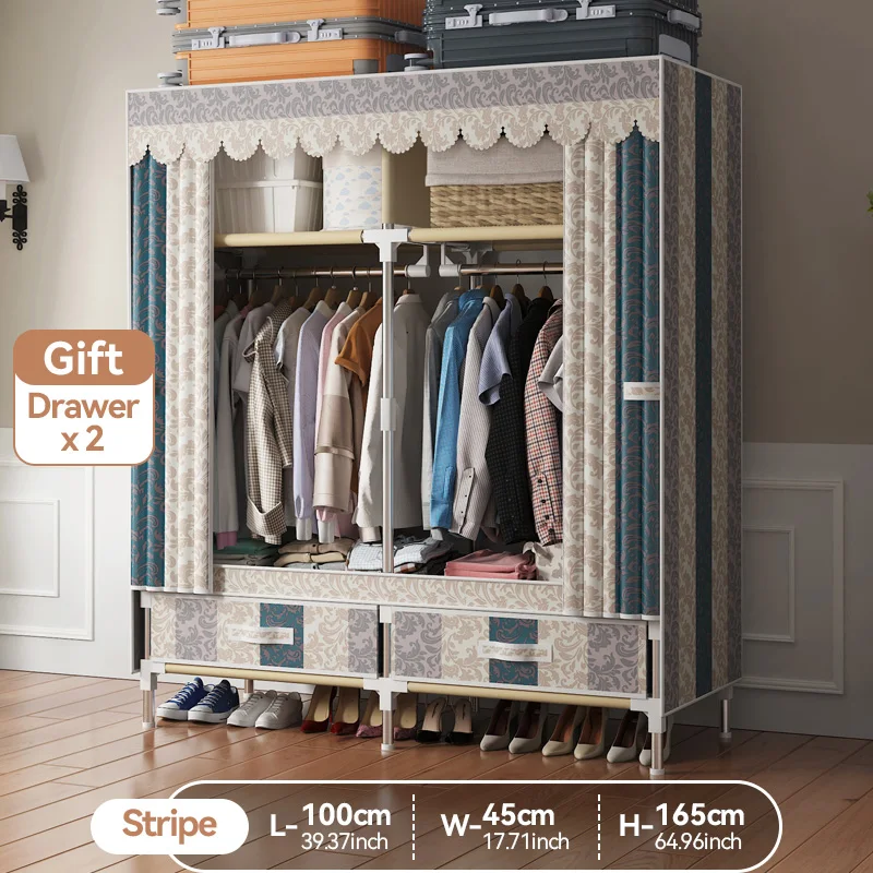 ארון פשוט עם מגירות, ארון חדר שינה, בית להשכרה, בית השכירות, ארון בגדים תלויים