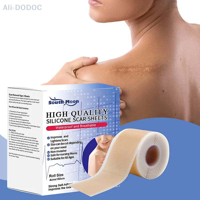 

1Roll Professional Silicone Scar Sheets Scars Treatment Reusable Silicone Scar Strips For Keloid, C-Section, Surgery,Burn