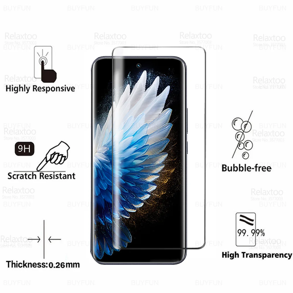 Premium 9H Curved Tempered Glass Screen Protector Film (1-3 Pack)