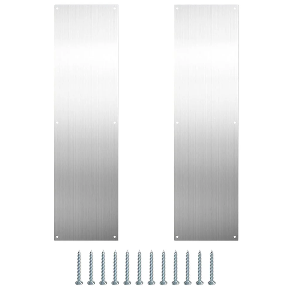 

Door Panel Protector Kickplates for Exterior Doors Metal Anti Scratch Bottom of Stainless Steel