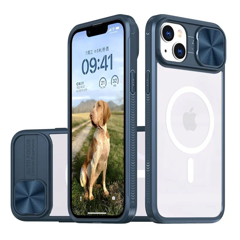 Acrylic Slide Camera Lens Case with MagSafe for Magnetic Wireless Charging