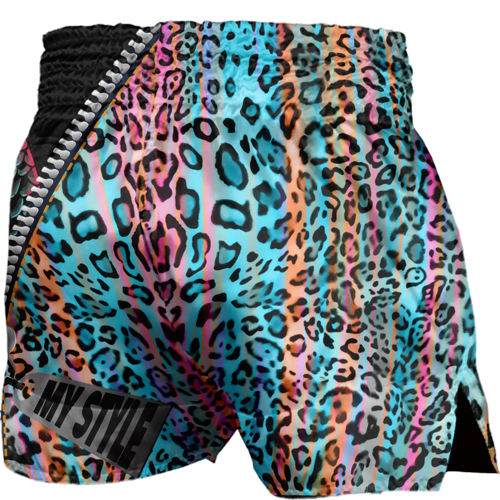 Men Muay Thai Boxing Shorts Leopard Viper Panda MMA BJJ Trunks 4