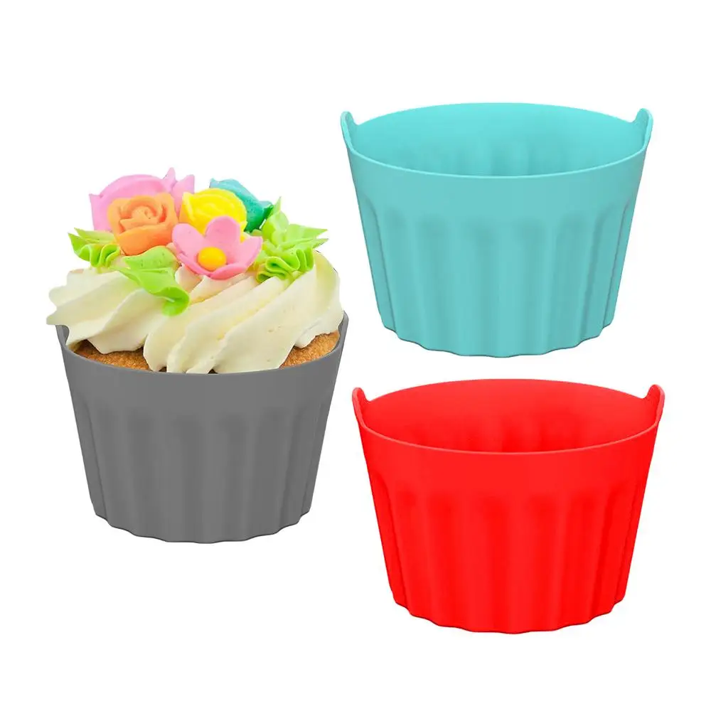 Description Picture 2 of item3Pcs/set Silicone Egg Poacher Cup Non-sticky Egg Maker Kitchen Cooking Gadgets For Microwave Air Fryer Stovetop