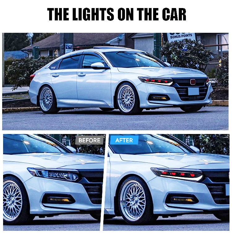 Headlights for Honda Accord 10th Gen 2018-2022 Quadruple Beam - Image 2