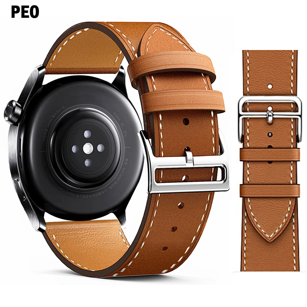 20Mm 22Mm Opaska Do Zegarka Samsung Galaxy 5/Pro/3/4/Classic/Active 2 Sportowe Paski Do Zegarka Skórzana Bransoletka Huawei Gt-3-Pro-2-2E Pasek