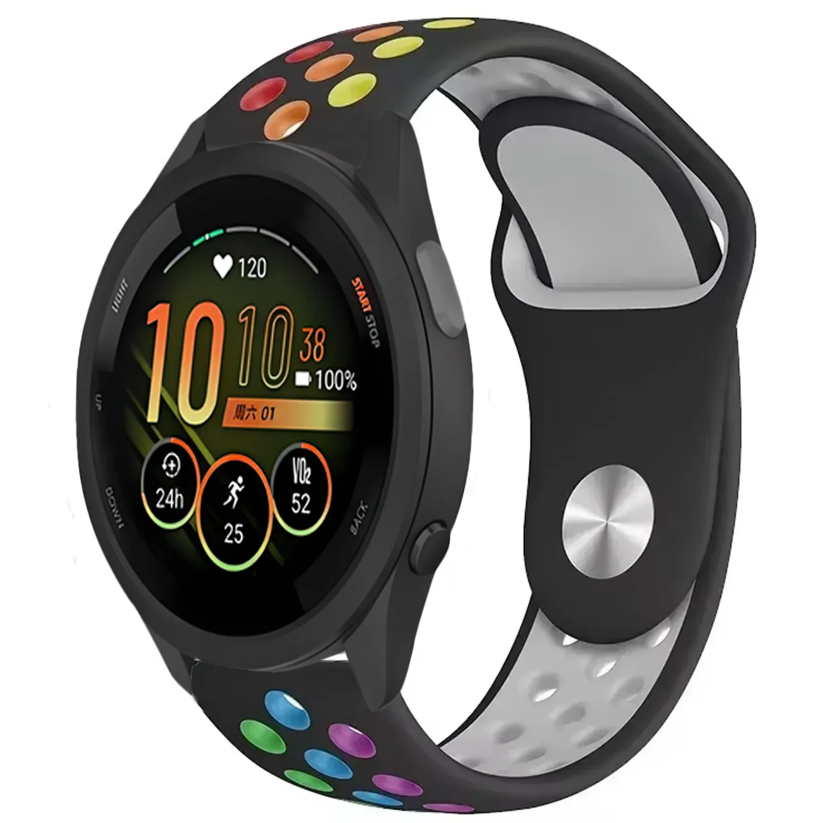 Premium Silicone Watch Strap - Versatile 22mm/20mm/18mm Adjustable Band