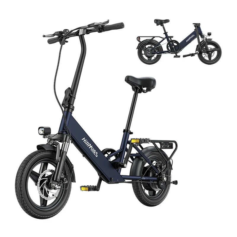 HillMiles Mile 1 Bici elettrica pieghevole 250W 36V 10.4Ah Pneumatici da 14 pollici Mini bici elettrica pieghevole leggera Carico di 60 km 120 kg - immagine 4