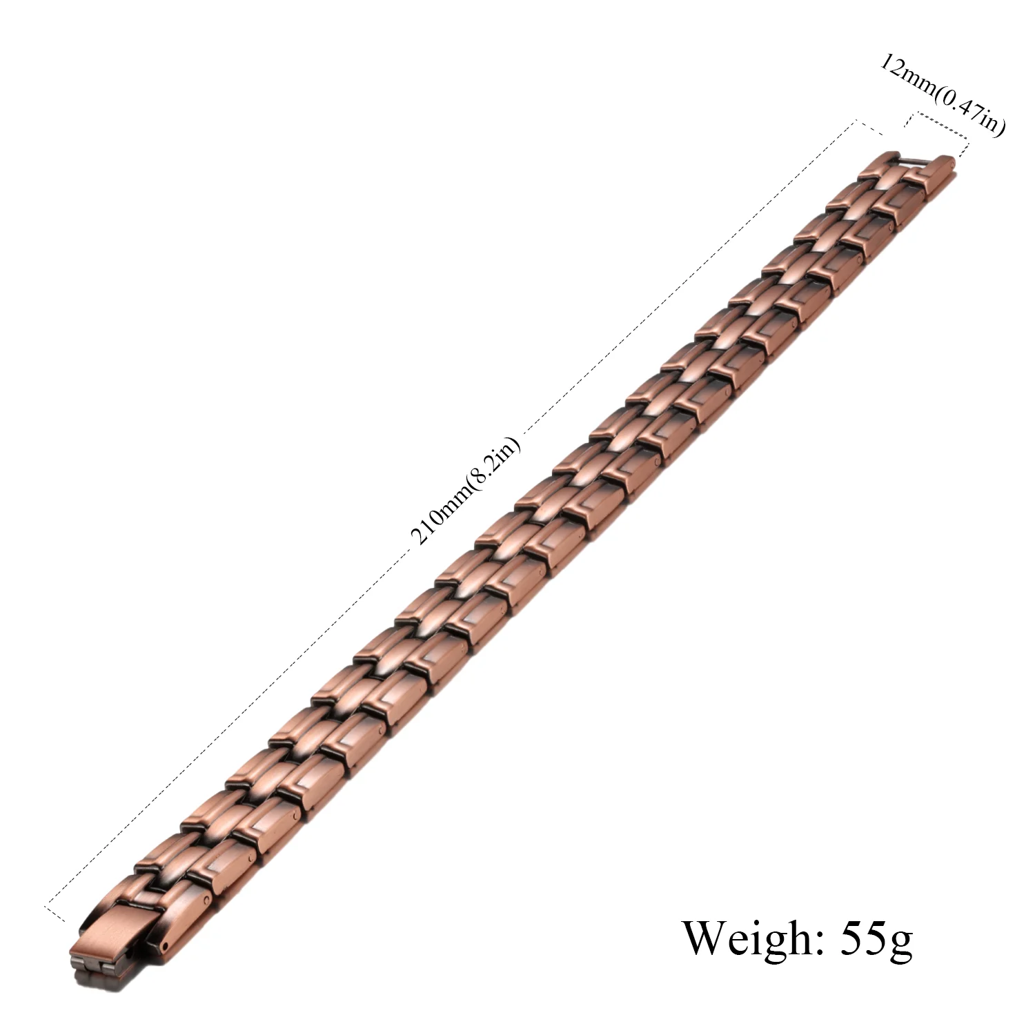 Men Magnetic Health Bracelets 99.95% Pure Copper Energy Bracelet Blood Pressure Magnets Bangles